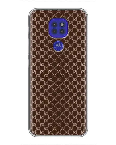 Чехол для Motorola MOTO G9 Play с картинкой «Gucci — шоколадная сетка» Чехол для Motorola MOTO G9 Play с картинкой «Gucci — шоколадная сетка»