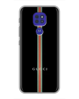 Чехол для Motorola MOTO G9 Play с картинкой «Gucci — строгая линия»