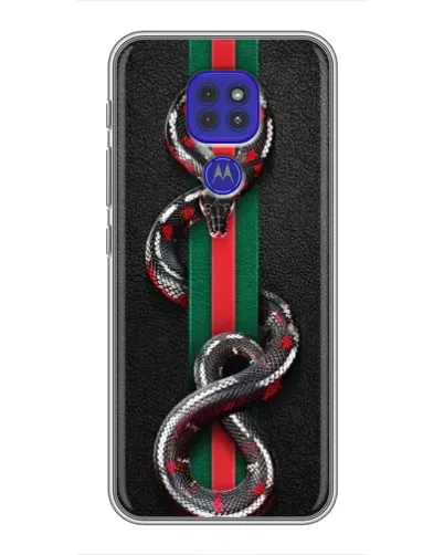 Чехол для Motorola MOTO G9 Play с картинкой «Gucci — змея на полосе» Чехол для Motorola MOTO G9 Play с картинкой «Gucci — змея на полосе»