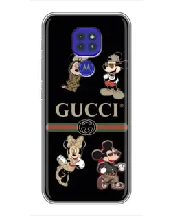 Чехол для Motorola MOTO G9 Play с картинкой «Gucci — герои Disney и монограмма»