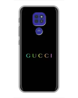 Чехол для Motorola MOTO G9 Play с картинкой «Gucci — неоновый минимализм»