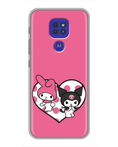 Чехол для Motorola MOTO G9 Play с картинкой «Kuromi и My Melody» Чехол для Motorola MOTO G9 Play с картинкой «Kuromi и My Melody»