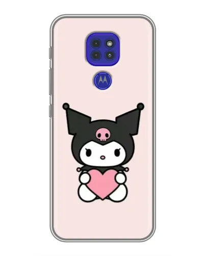 Чехол для Motorola MOTO G9 Play с картинкой «Kuromi и сердце» Чехол для Motorola MOTO G9 Play с картинкой «Kuromi и сердце»