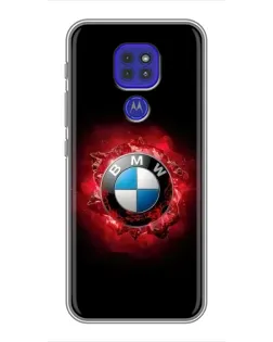 Чехол для Motorola MOTO G9 Play с картинкой «Логотип BMW — вспышка»