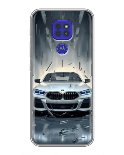 Чехол для Motorola MOTO G9 Play с картинкой «BMW в свете фар» Чехол для Motorola MOTO G9 Play с картинкой «BMW в свете фар»
