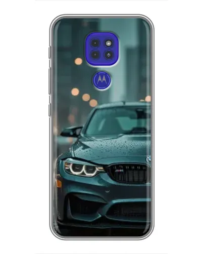 Чехол для Motorola MOTO G9 Play с картинкой «BMW в огнях города» Чехол для Motorola MOTO G9 Play с картинкой «BMW в огнях города»