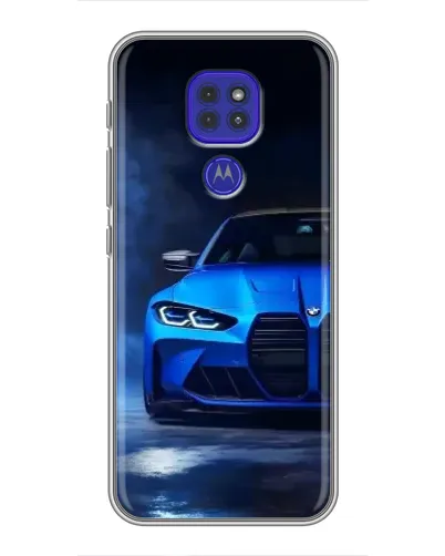 Чехол для Motorola MOTO G9 Play с картинкой «Голубая BMW M4» Чехол для Motorola MOTO G9 Play с картинкой «Голубая BMW M4»