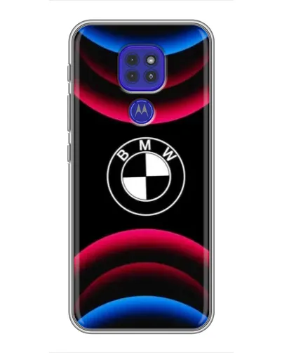 Чехол для Motorola MOTO G9 Play с картинкой «Логотип BMW и неоновые дуги» Чехол для Motorola MOTO G9 Play с картинкой «Логотип BMW и неоновые дуги»