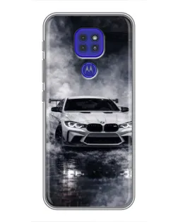 Чехол для Motorola MOTO G9 Play с картинкой «BMW сквозь туман»