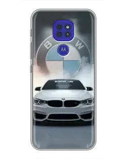 Чохол для Motorola MOTO G9 Play з картинкою «BMW в білому диму»