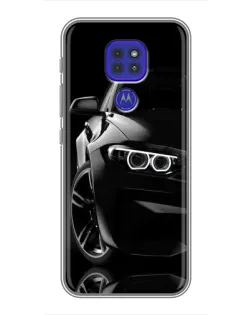 Чохол для Motorola MOTO G9 Play з картинкою «Чорна BMW — профіль»