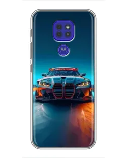 Чохол для Motorola MOTO G9 Play з картинкою «BMW — вогні неону»