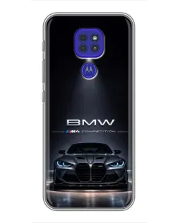 Чохол для Motorola MOTO G9 Play з картинкою «BMW крізь нічне місто»