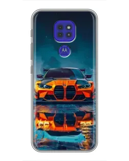 Чохол для Motorola MOTO G9 Play з картинкою «BMW — золота емблема»