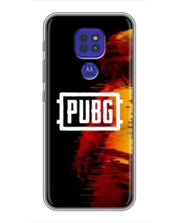 Чехол для Motorola MOTO G9 Play с картинкой «Яркий логотип PUBG»