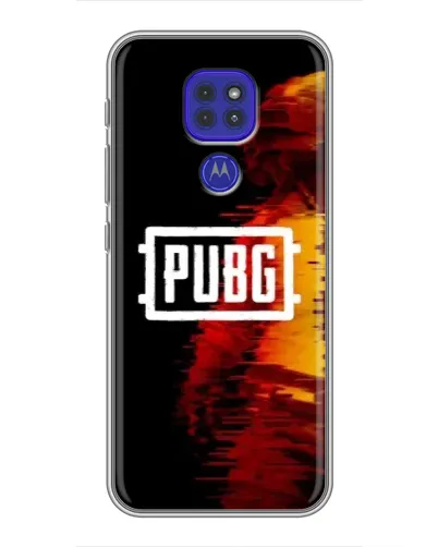 Чехол для Motorola MOTO G9 Play с картинкой «Яркий логотип PUBG»