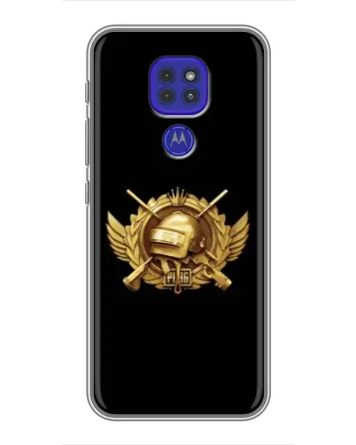 Чехол для Motorola MOTO G9 Play с картинкой «PUBG — оранжевый градиент»