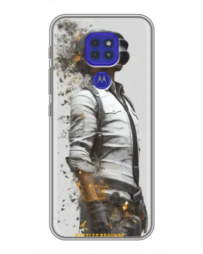 Чехол для Motorola MOTO G9 Play с картинкой «PUBG — боец в пыли»