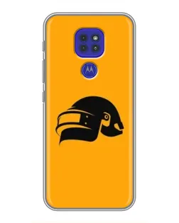 Чехол для Motorola MOTO G9 Play с картинкой «PUBG — золотой шлем»