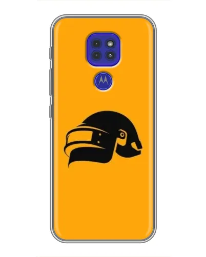 Чехол для Motorola MOTO G9 Play с картинкой «PUBG — золотой шлем»