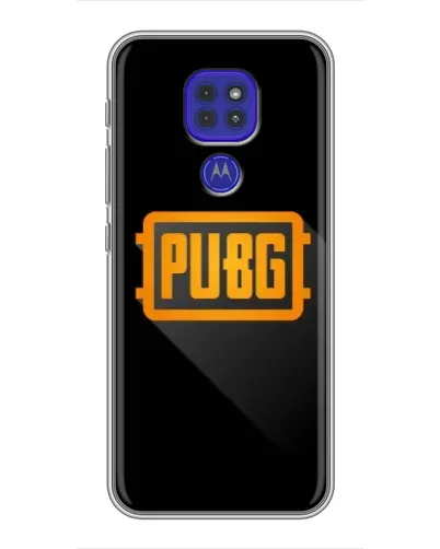 Чехол для Motorola MOTO G9 Play с картинкой «PUBG — рамка лого»
