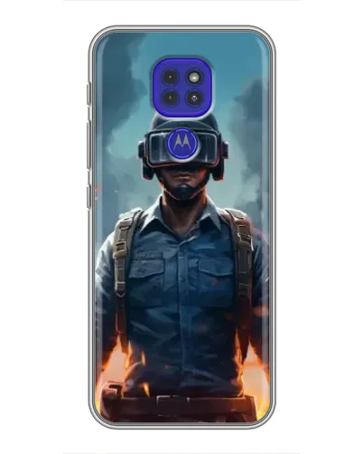 Чехол для Motorola MOTO G9 Play с картинкой «PUBG — реалистичный герой»