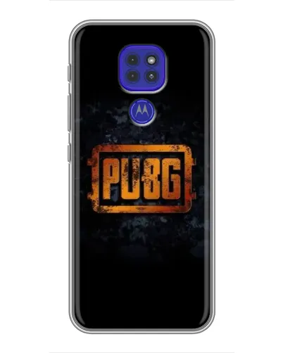 Чехол для Motorola MOTO G9 Play с картинкой «PUBG — золотой логотип»