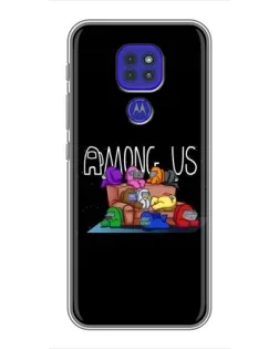 Чехол для Motorola MOTO G9 Play с картинкой «Логотип Among Us»