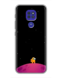 Чехол для Motorola MOTO G9 Play с картинкой «Одинокий герой на планете»