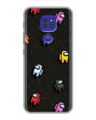 Чехол для Motorola MOTO G9 Play с картинкой «Космический паттерн Among Us»