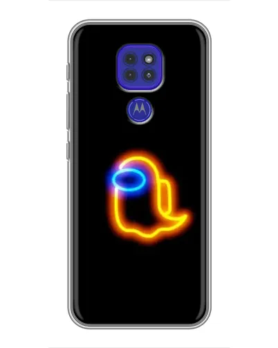 Чехол для Motorola MOTO G9 Play с картинкой «Among Us неоновое сияние»
