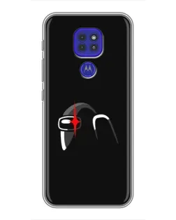 Чехол для Motorola MOTO G9 Play с картинкой «Among Us шлем»