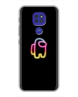 Чехол для Motorola MOTO G9 Play с картинкой «Among Us градиент»