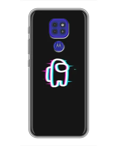 Чехол для Motorola MOTO G9 Play с картинкой «Among Us неон»