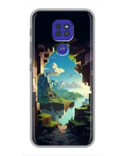 Чехол для Motorola MOTO G9 Play с картинкой «Вид из пещеры»