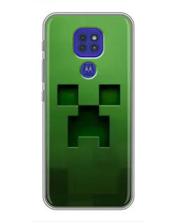 Чехол для Motorola MOTO G9 Play с картинкой «Крипер микро-дизайн»