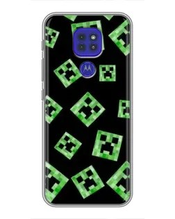 Чехол для Motorola MOTO G9 Play с картинкой «Паттерн с криперами»