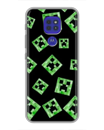 Чехол для Motorola MOTO G9 Play с картинкой «Паттерн с криперами» Чехол для Motorola MOTO G9 Play с картинкой «Паттерн с криперами»