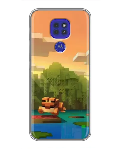 Чехол для Motorola MOTO G9 Play с картинкой «Майнкрафт закат солнца» Чехол для Motorola MOTO G9 Play с картинкой «Майнкрафт закат солнца»