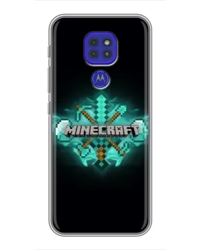 Чехол для Motorola MOTO G9 Play с картинкой «Minecraft Diamond лого» Чехол для Motorola MOTO G9 Play с картинкой «Minecraft Diamond лого»