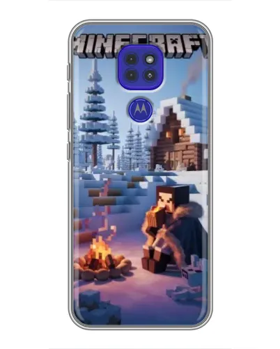 Чехол для Motorola MOTO G9 Play с картинкой «Зимний Minecraft» Чехол для Motorola MOTO G9 Play с картинкой «Зимний Minecraft»