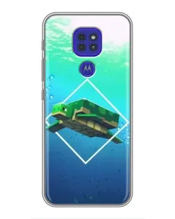 Чехол для Motorola MOTO G9 Play с картинкой «Черепаха Minecraft»