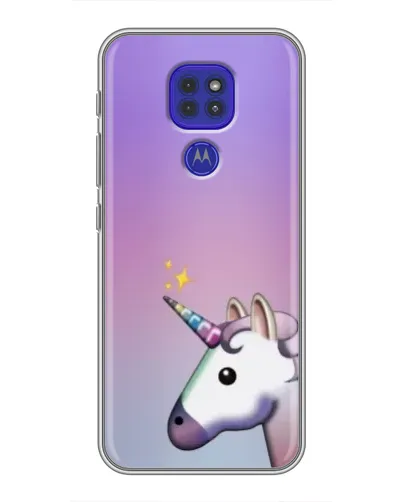 Чехол для Motorola MOTO G9 Play с картинкой «Единорог градиент»