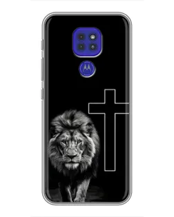Чехол для Motorola MOTO G9 Play с картинкой «Лев и Крест»