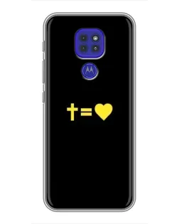 Чохол для Motorola MOTO G9 Play з картинкою «Серце та Хрест»
