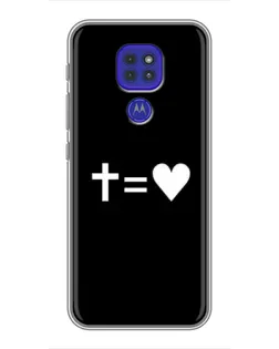 Чохол для Motorola MOTO G9 Play з картинкою «Хрест та Серце»