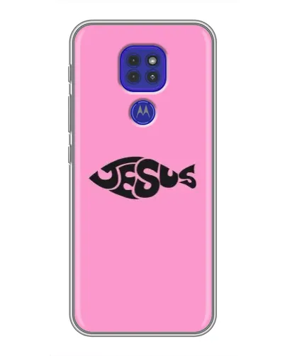 Чохол для Motorola MOTO G9 Play з картинкою «Рожевий символ Jesus» Чохол для Motorola MOTO G9 Play з картинкою «Рожевий символ Jesus»