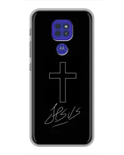 Чохол для Motorola MOTO G9 Play з картинкою «Графічний хрест Jesus»