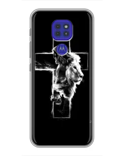 Чохол для Motorola MOTO G9 Play з картинкою «Сяючий хрест Jesus»