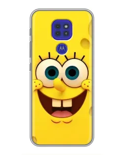 Чехол для Motorola MOTO G9 Play с картинкой «Губка Боб улыбка»